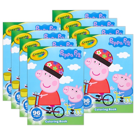 Crayola Coloring Book, Peppa Pig, 96 Pages, 8PK 04-2643